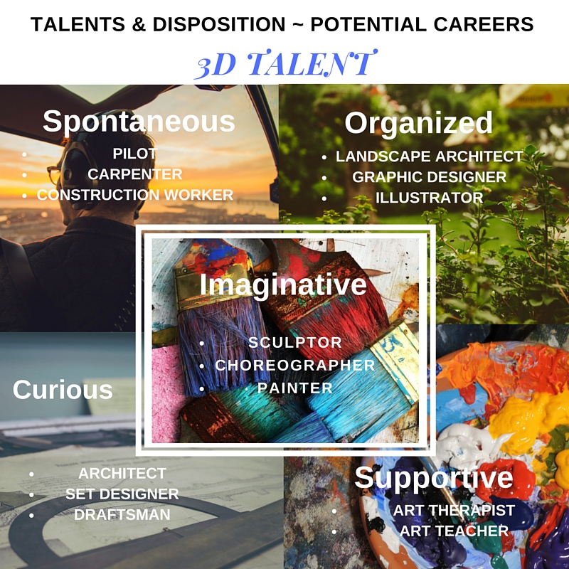 3D Talent - Disposition ~ Potential Careers
